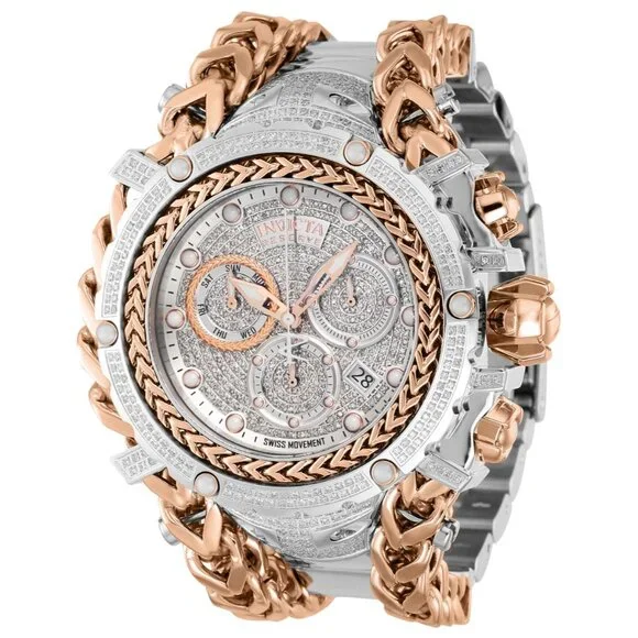 Invicta Swiss Reserve Gladiator 2.92CTW Diamond w/ Rose Gold Mens Watch New! - Picture 2 of 10